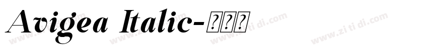 Avigea Italic字体转换